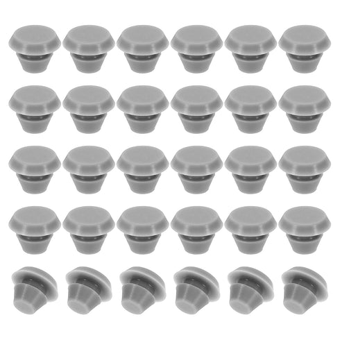 PATIKIL 5mm Diameter Silicone Round Snap, 30 Pcs in Type Locking Furniture Hole Plug Button Protective Cover Cap Head Fit for 2.5-5mm Hole for Sea...