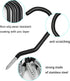 6PCS Black Heavy Duty Bike Storage Hooks Bicycle Wall Mounted Hooks Large Screw Hooks for Wall,Ceiling...