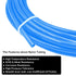 Beduan 4 mm OD Pneumatic Air Line Tubing Nylon Air Hose for Fluid Transfer or Air Brake System 32.8ft (Blue)...