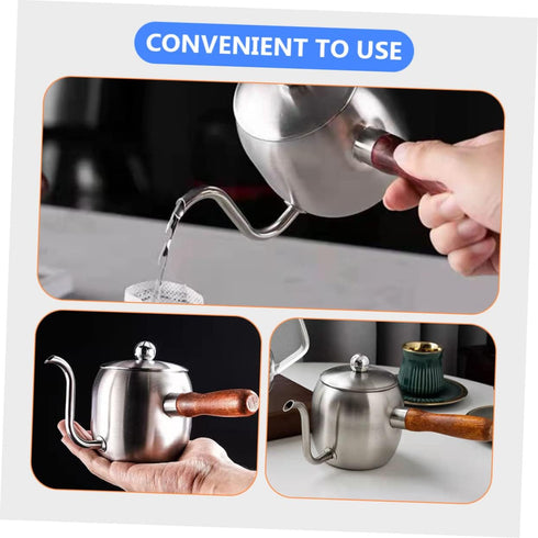 Coffee Pot Gooseneck Teapot Pouring Kettle Espresso Japanese Tea Pots Small Kettle Camping Accessories Gooseneck Kettle Stove Top Concentrate Offi...