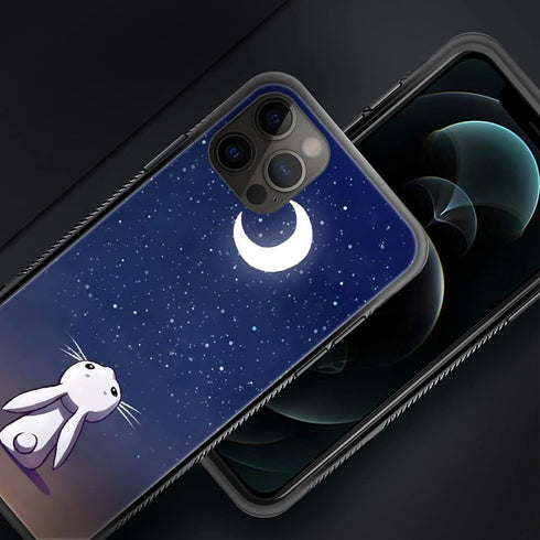 ZHEGAILIAN Case Compatible with iPhone 13,Moon Rabbit Cases Compatible with iPhone 13 for Girls,Non-Slip Pattern Design Back Cover[Shock Absorptio...