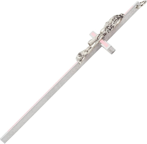 Praying Little Girl Pink 6 Inch Metal Hanging Wall Cross...