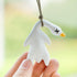 Cute Swing Duck Car Interior Accessories Decor, Swinging Rear View Mirror Hanging Ornament for Women Men Gift (White)...