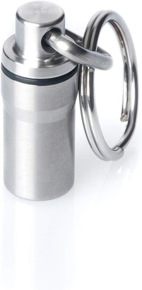 GUS Mini Pill Fob, Made in USA, Stainless Steel Keychain Pill Holder, Emergency Aspirin Holder, Compact Design...