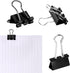 SANNIX 150 PCS Mini Binder Clips, 5/8 inch 15mm Binder Clips Black Paper Clamps Micro Size for Office Home School...