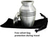 Small Keepsake Urn for Human Ashes or Pet Ashes, Qty 1, Hard Metal Cremation Mini Funeral Urn, with Velvet Bag...