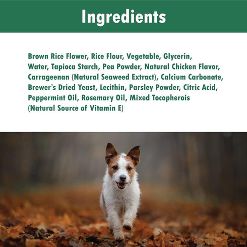 BONIES Breath and Dental Treats for Dogs, Peppermint & Parsley, Maintain Fresh Breath & Clean Teeth, Low Calories - Chicken Flavor, Large, Single ...