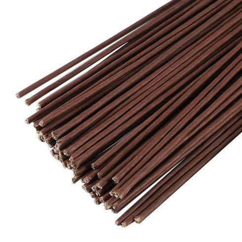 60 Pack Floral Stems Wire for Paper Flower 2 Gauge Brown Flower Stems for Crochet Projects 16 Inch Artificial Brown Crafts Wire Wreath Making Supp...