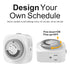 24 Hour Indoor Mechanical Timer with 2 Ground 3 Plug Socket Timer?30 min Daily on/Off Cycle for Lamps, Christmas Tree Lights, ETL Certified, White...
