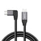 cablecc 10Gbps USB-C USB 3.1 Type C Gen2 Male Data Video 100W Cable 90 Degree Left Right Angled with E-Marker 50cm...
