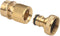 Set of Brass Male and Female 3/4 Inch Water Hose Quick Connect Fitting Garden Quick Release Hose Connector...