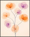 Posterizer 1 pcs-minimalist dainty flowers in orange and purple art 4-Abstract & Modern Art-Floral & Botanical Art-Chic Home Decor- unframed wall ...