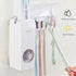 Olet Automatic Toothpaste Dispenser, Toothpaste Squeezing and Tooth Brush Holder Set(5 Brushs Set). White...