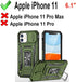 PASNEW for iPhone 11 Case with Lens Protection,360° Rotate Manetic Ring Kickstand Camera Cover Military Full Body Shockproof Shell Protection Case...