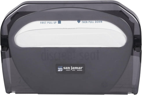 San Jamar TS510TBK Toilet Seat Cover Dispenser, Black Pearl...