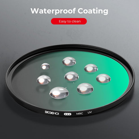 Beschoi 62mm MRC UV Protection Filter 30 Layer Multi-Resistant Nano Coatings/HD Optical Glass/Water Repellent/Scratch Resistant/Aluminum Alloy Ult...