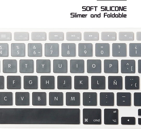HRH Spanish Silicone Keyboard Cover Skin for MacBook Air 13,for MacBook Pro 13/15/17 (with or w/Out Retina Display, 2015 or Older Version),for iMa...