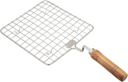 Sahishnu Online And Marketing Square Roasting Net with Tong,Roasting Pan,Wire Roaster,Roasting Net,Roti Grill, Papad Grill, Chapati Grill,Stainles...