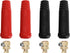 4Pcs DKJ10-25 TIG Welding Cable Panel Connector Plug Connector Socket Set 200Amp Dinse Quick Fitting for TIG Welding and Plasma Cutter Machine Red...
