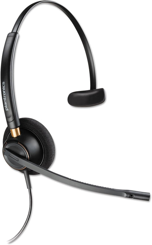 Poly - EncorePro 510 QD Wired Headset (Plantronics) - Works with Poly Call Center Digital Adapters - Acoustic Hearing Protection - Mono (Single-Ea...