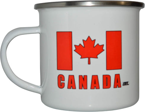 Rogue River Tactical Canadian Flag Camp Mug Enamel Camping Coffee Cup Gift Canada Maple Leaf CA Camping Gear...