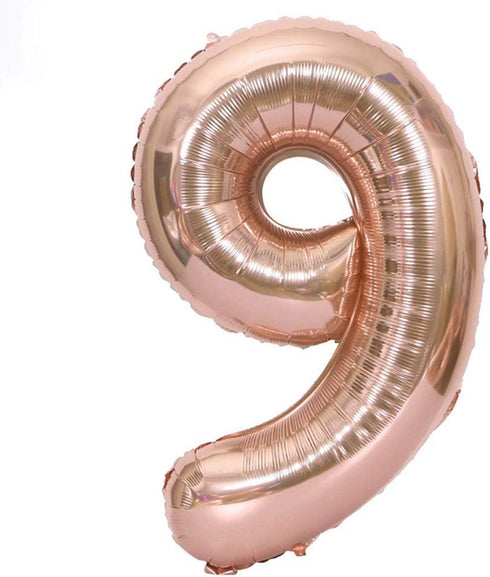Tellpet Rose Gold Number 9 Balloon, Combined into Number 1980 Party Decorations Balloons, 40 Inch...
