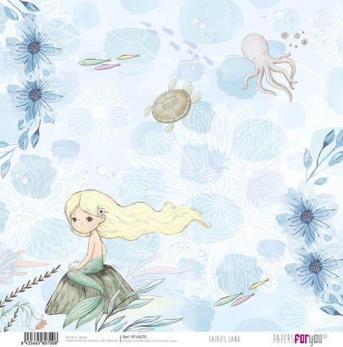 Papers For You - Scrapbooking and Craft Paper Kit | "Fairies Land" Collection | Includes 10 Double Sided Papers with Different Designs | Size 12" ...