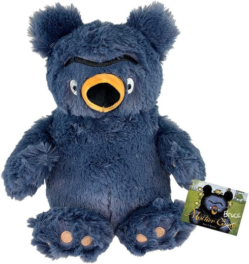 MerryMakers Mother Bruce Plush Bear, 9.5-inch, Based on The bestselling Book Series by Ryan T. Higgins, Blue...