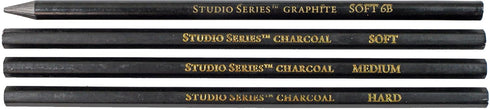 Studio Series 25-Piece Sketch & Drawing Pencil Set (Artist's Pencil & Charcoal Set)...