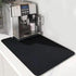 Dish Drying Mat Coffee Mat Drying Pad Hide Stain Absorbent with Rubber Backed for Kitchen Counter,Coffee Machine Dish Rack (Black, 12"x20")...