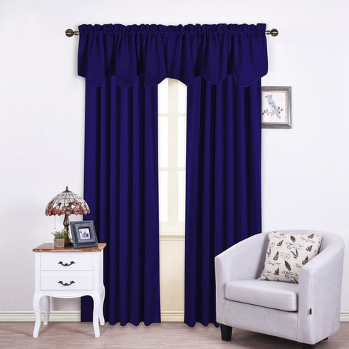 NICETOWN Blackout Curtain Valance Tier - Small 52 inches by 18 inches Scalloped Rod Pocket Window Curtain Valance for Cafe/Boys Bedroom/Bathroom/B...