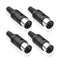 MEIRIYFA DIN 5-Pin Male Plug Connector, 4 Pack DIN 5 Pin Plug MIDI Cable Adapter Socket Solder Terminals Connector for Microphone Amplifiers...