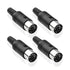 MEIRIYFA DIN 5-Pin Male Plug Connector, 4 Pack DIN 5 Pin Plug MIDI Cable Adapter Socket Solder Terminals Connector for Microphone Amplifiers...