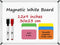 White Board Set - 12 x 9" Dry Erase Board with 2 Dry Wipe Off Markers and 6 Magnetic Labels - Double-sided Wall Hanging Whiteboard for Home and Of...