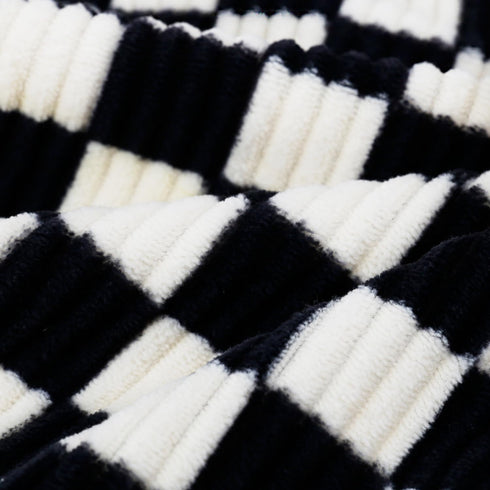 Baby Lovey Blanket for Boys Girls Super Soft Checkerboard Gingham with Minky Dot Fabric Backing Penguin Stuffed Animal Lovely Snuggle Toy Black 14...