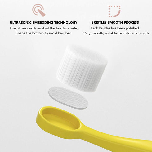 EasyHonor Baby Toothbrush for Age 1-3 Years Old, Extra Soft Toothbrush with 10000 Floss Bristle for Toddler Gum Care. (4Pcs)...