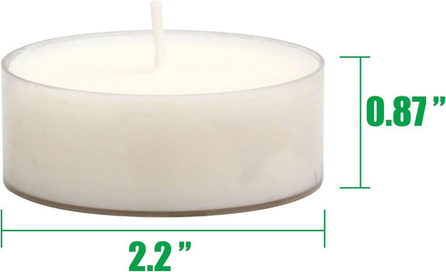 Stonebriar 20 Count Unscented Mega Oversized Clear Cup White Tea Light Candles with 9 Hour Burn Time...