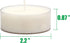 Stonebriar 20 Count Unscented Mega Oversized Clear Cup White Tea Light Candles with 9 Hour Burn Time...