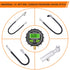 Digital Tire Pressure Gauge, 2-1/2" Dial Size Digital Air Pressure Gauge with 1/4'' NPT Bottom Connector and Rubber Protector, Air Pressure Gauge ...