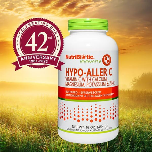 NutriBiotic - Hypo-Aller C Powder Vitamin C & Minerals, 16 Oz | 1300 Mg Vitamin C for Antioxidant & Collagen Support | Buffered with Calcium, Magn...