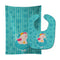Caroline's Treasures BB7135STBU Unicorn Ballerina Baby Bib & Burp Cloth Easy-Clean Baby Bib Baby Feeding Accessory Baby Mealtime Essential...