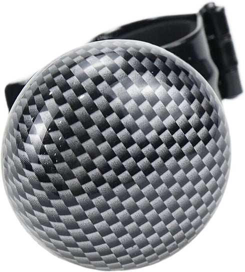 2-Inch Steering Wheel Spinner Knob with 1.1-Inch Metal Clamping Ring for Trucks Buses Large Vehicles (Lattice Pattern ABS Head)...