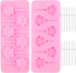 AUEAR, 2 Pack Paw Silicone Lollipops Mold with Sticks 6-Capacity Chocolate Hard Candy Cat Dog Pet Print Ice Cream Making Fondant Cupcake Topper De...