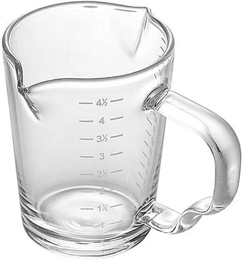 150ml Glass Measuring Cup Double Spouts Espresso Cup Shot Glass Heat-Resistant Handle Transparent Scale Ounce Measure Jugs Mixing Mug for Bar Part...