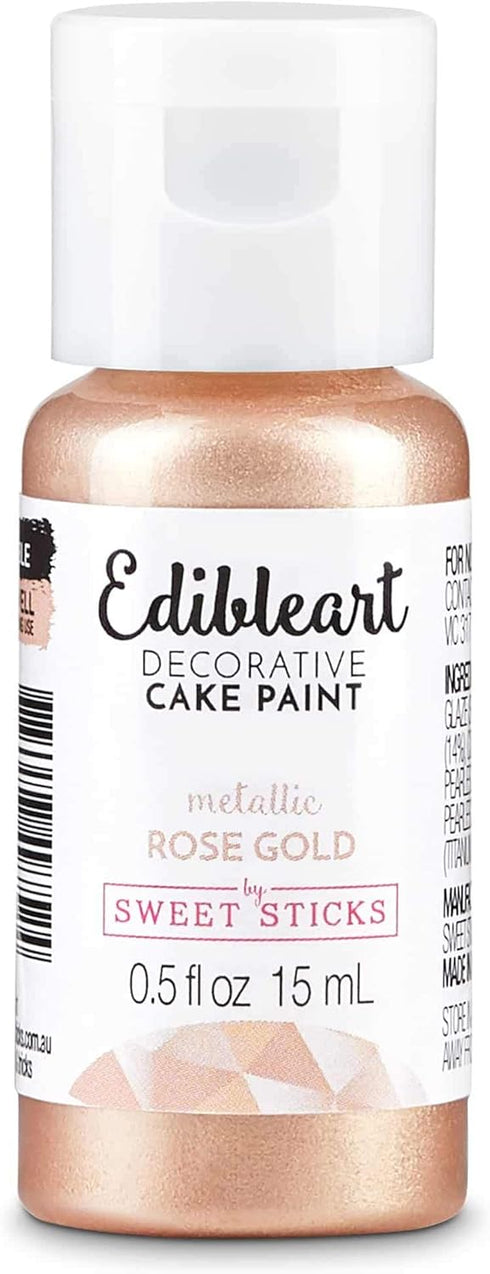 Sweet Sticks Edible Art Decorative Cake Paint 0.5 Ounce (15 Milliliters), 3-Metallic-Color Set...