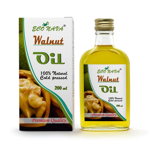ECO NAVA | Walnut Oil 200 ml| 100% Natural Extra Virgin Cold Pressed | Unrefined Raw No-GMO Vegan | Premium Food Grade | Great For Cooking, Cold S...