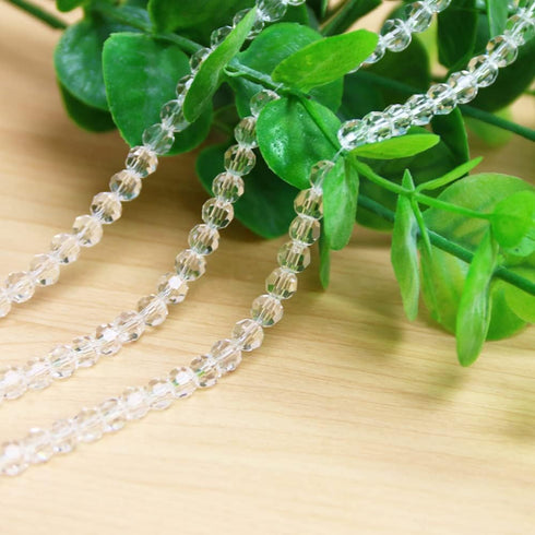 6mm Faceted Crystal Glass Beads 1000pcs Spacer Loose Beads Transparent Rondelle Beads with Plastic Storage Box Jewelry Making Kits for DIY Jewelry...