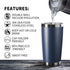 20oz Tumbler Bulk Stainless Steel Vacuum Insulated Tumblers with Lid Double Wall Travel Mug, Durable Powder Coated Coffee Cup, Suitable for Ice Dr...