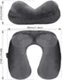 UROPHYLLA Inflatable Travel Pillow, Soft Velvet Inflatable Neck Pillow for Traveling, Airplanes, Train, Car, Office with Compact Bag, Breathable W...