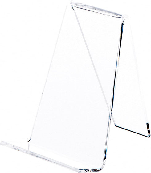 Plymor Clear Acrylic Book Easel with 1.125" Flat Ledge, 3.625" W x 4.25" D x 4.875" H...